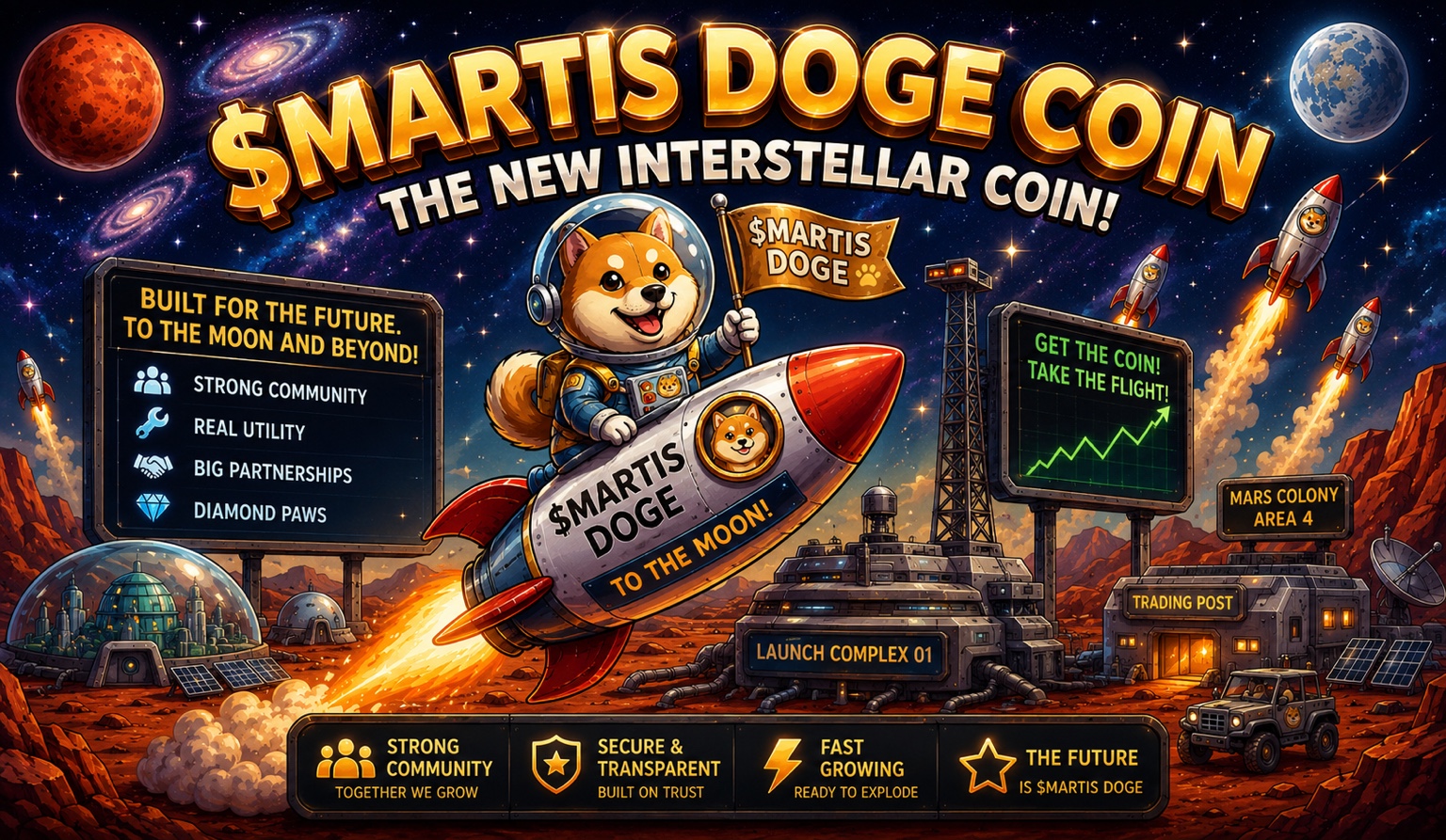 $MARTIS Doge Coin landing visual