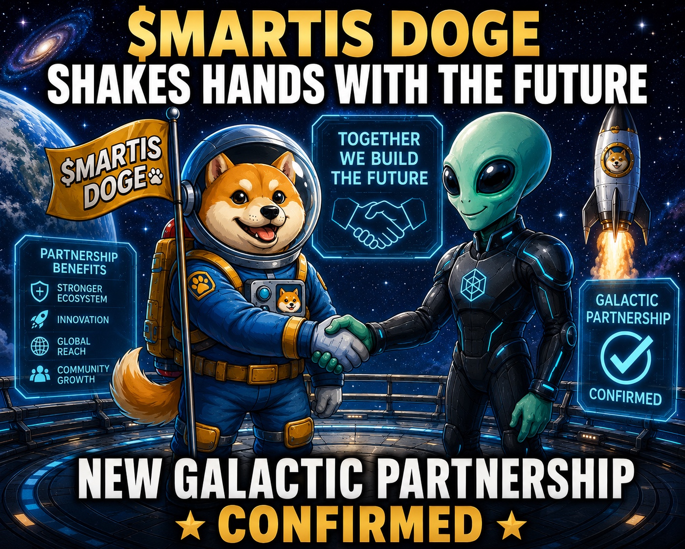 $MARTIS Doge Coin partnership meme